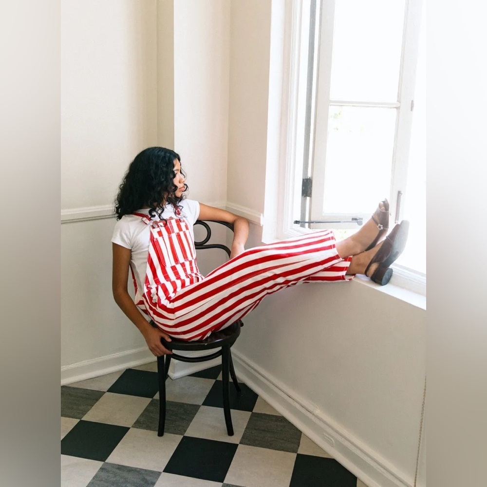 LISA SAYS GAH Lucy Overall - Pomodoro Stripe size S/XS - Picture 3 of 17